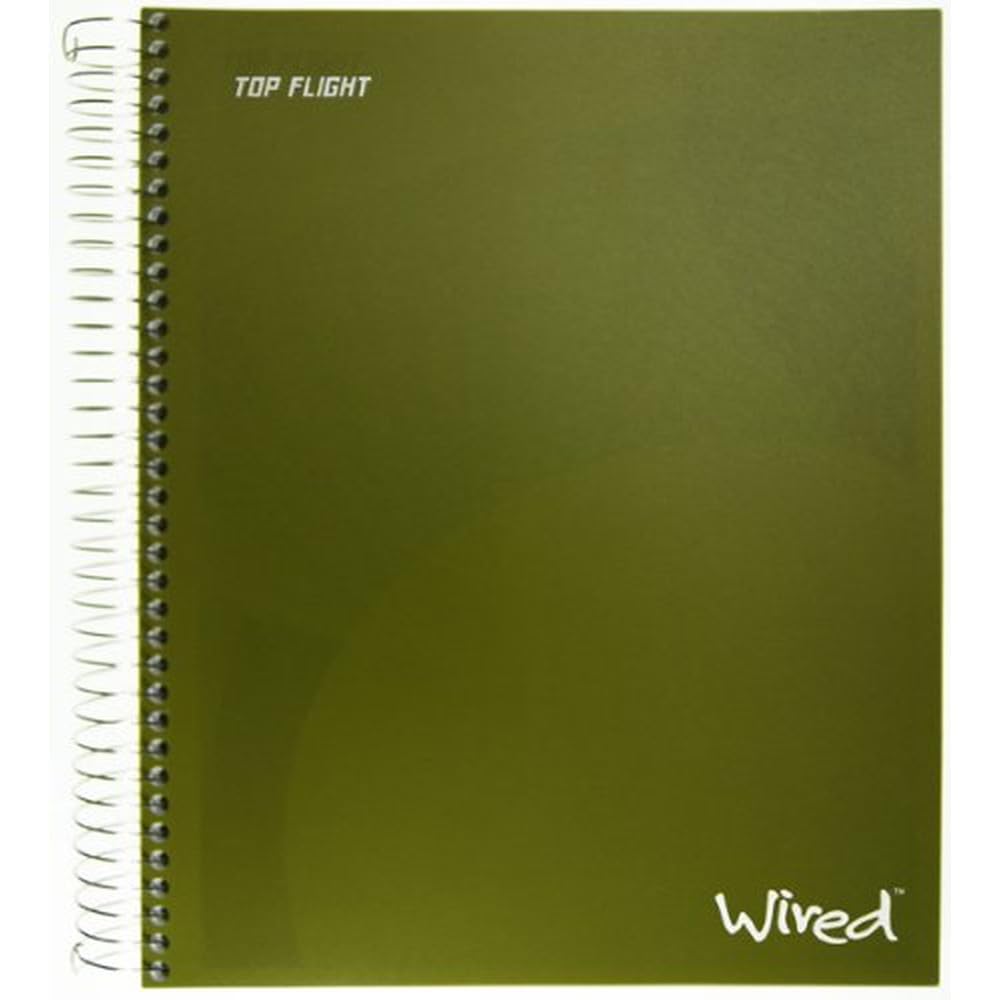 Top Flight Wired 5-Subject Wirebound Notebook with 8 Pockets, 160 Sheets, College Rule, 11 x 8.875 Inches, 1 Notebook, Cover May Vary (33182) - Image 4