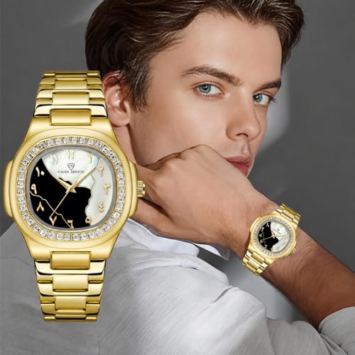 Image of Gosasa Fashion Men's Watches Date Business Watch Stainless Steel Luxury Style Luminous Quartz Waterproof Analog Display Male Wristwatch