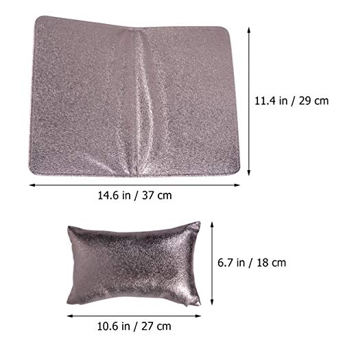 PIXNOR 2 Pcs Nail Art Travesseiro de MÃ£o BraÃ§o Descanso Titular Pad Pu Couro Descanso de MÃ£o Almo