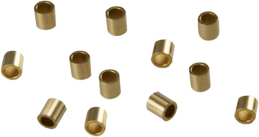 WireJewelry 2 X 2mm Gold Filled Tube Crimp Beads - Pack of 100