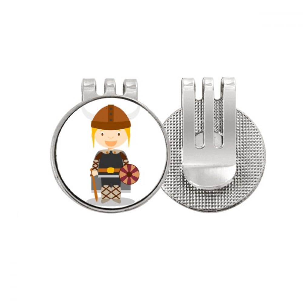 Marcador de golf esmaltado con clip magnético no/no Suecia Viking premium 4