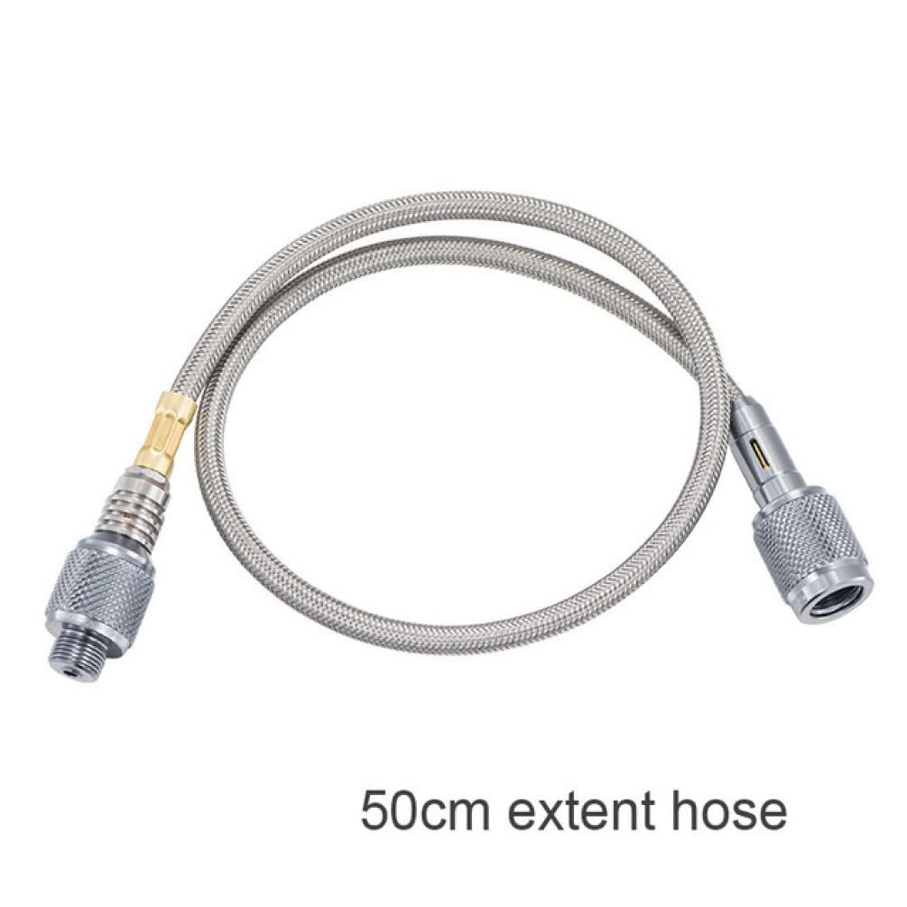 Manguera adaptadora de propano Kit de conexión de regulador y manguera, extensión de gas, conector de manguera, adaptadores de apagado automático for estufa de gas, for acampar al aire libre(0.5m)