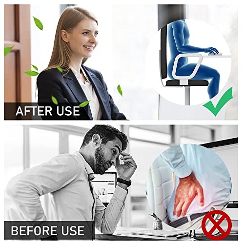 Image of Techhark Adjustable Ergonomic Foot Rest for Office Chair, Massage Rollers (G Black)