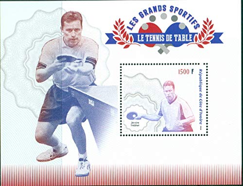 Ivory Coast 2018 Souvenir Sheet Table Tennis Jan-Ove Walder Sport MNH JandRStamps