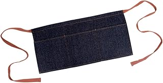 Toyvian Denim Short Waist Apron with 3 Pockets Waist Apron Half Waiter Waitress Restaurant Gardening Half Apron for Women Men Home Kitchen Restaurant Work