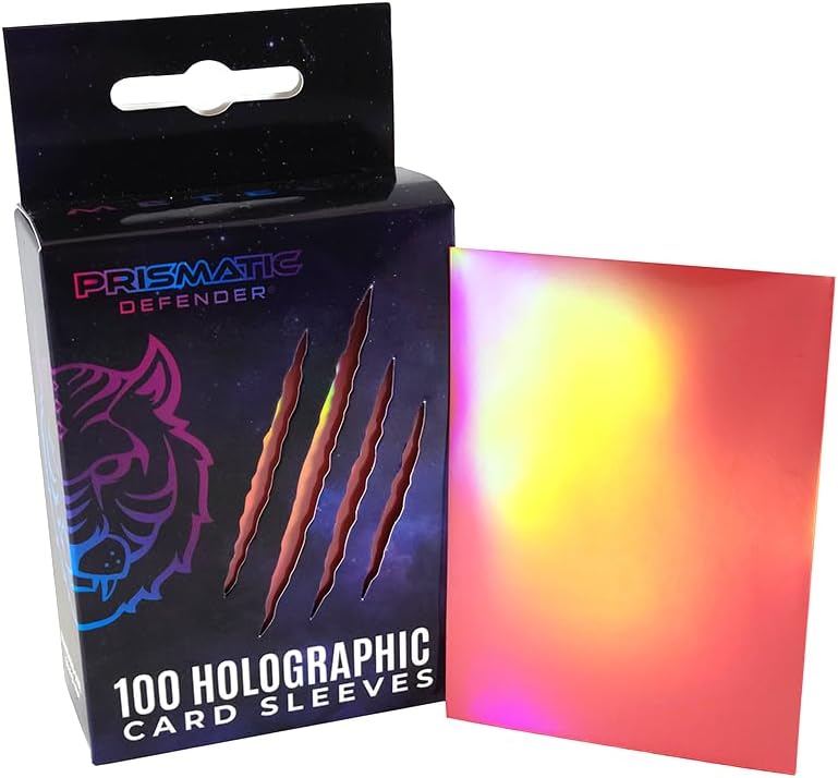 PRISMATIC DEFENDER® Oracle/Luna Holographic Card Sleeves – 100 Pack Standard Size Foil Sleeves for TCG & Trading Cards – Compatible with Magic The Gathering (MTG), Lorcana, Digimon