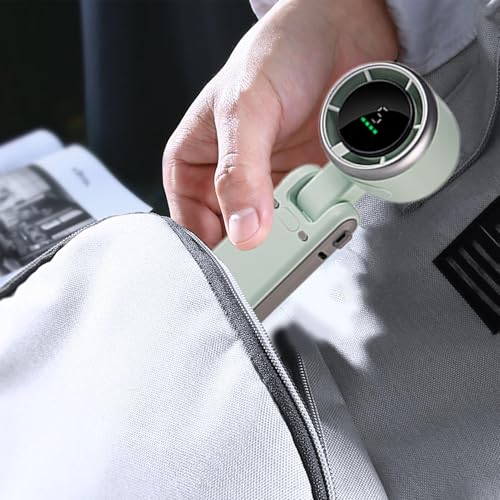 Ventilateur portable rechargeable et pliable avec affichage numérique à 5 vitesses - 3