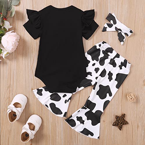 1st Birthday Outfit for Girls - Cow Outfit, Infant First Birthday Clothes3