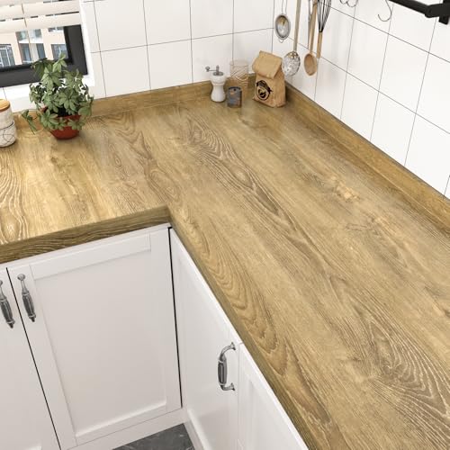 Yullpaper Papel pintado con efecto de madera marrón, rollo de vinilo de madera, para armarios de cocina, muebles, papel de contacto, autoadhesivo, vintage, cubierta de vinilo para cocina, 40 cm x 800