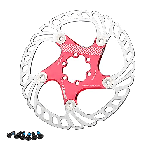Disque de frein pour vélo rouge 180 mm vtt vtc mécanique et hydraulique haute résistance