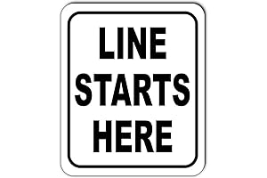 Line Starts Here Sign Aluminum Sign For Decoration