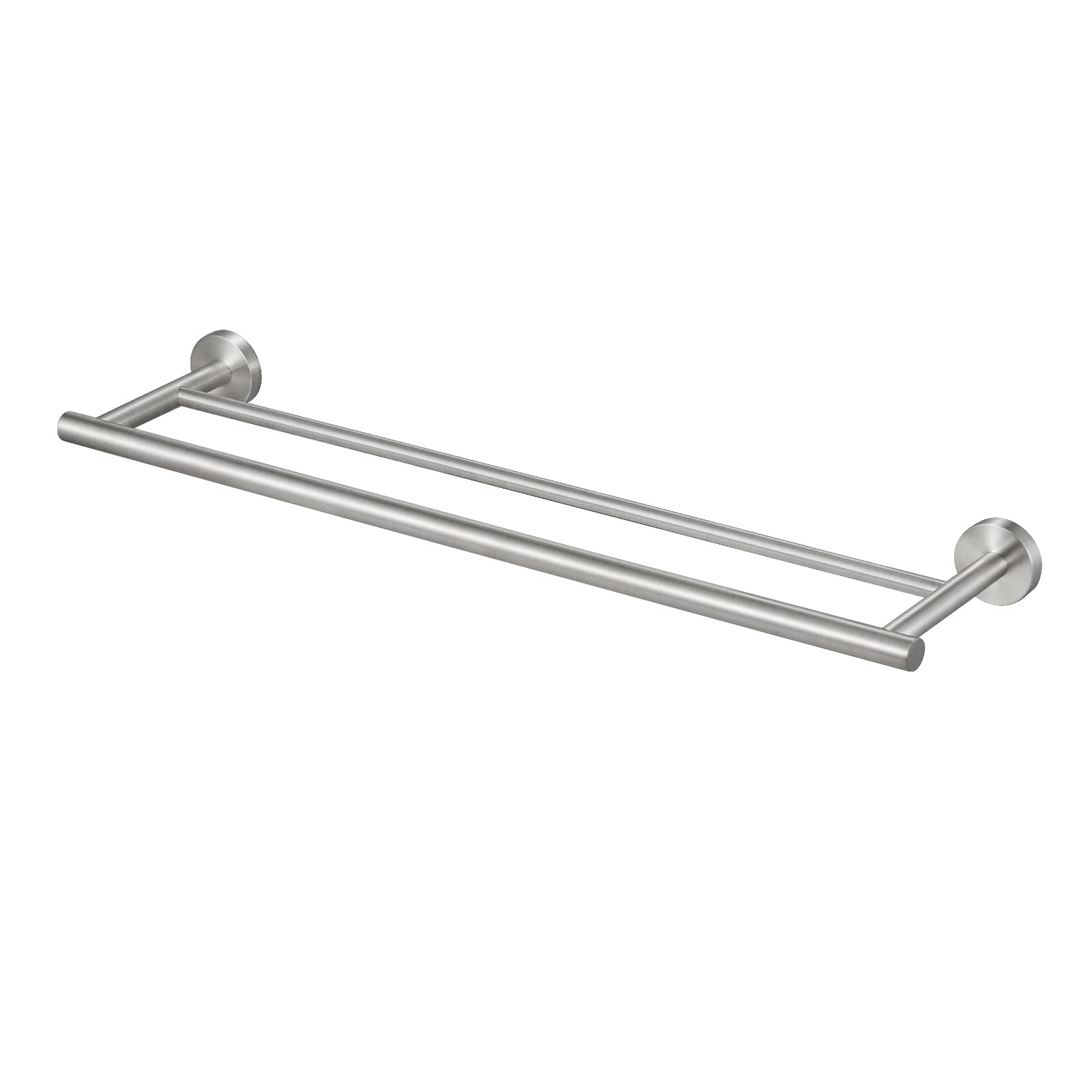 KES Porte-Serviettes Double Porte Serviette Salle de Bain Acier Inoxydable SUS 304 Barre Porte Torchon Mural 60CM Brossé, A2001S60-2