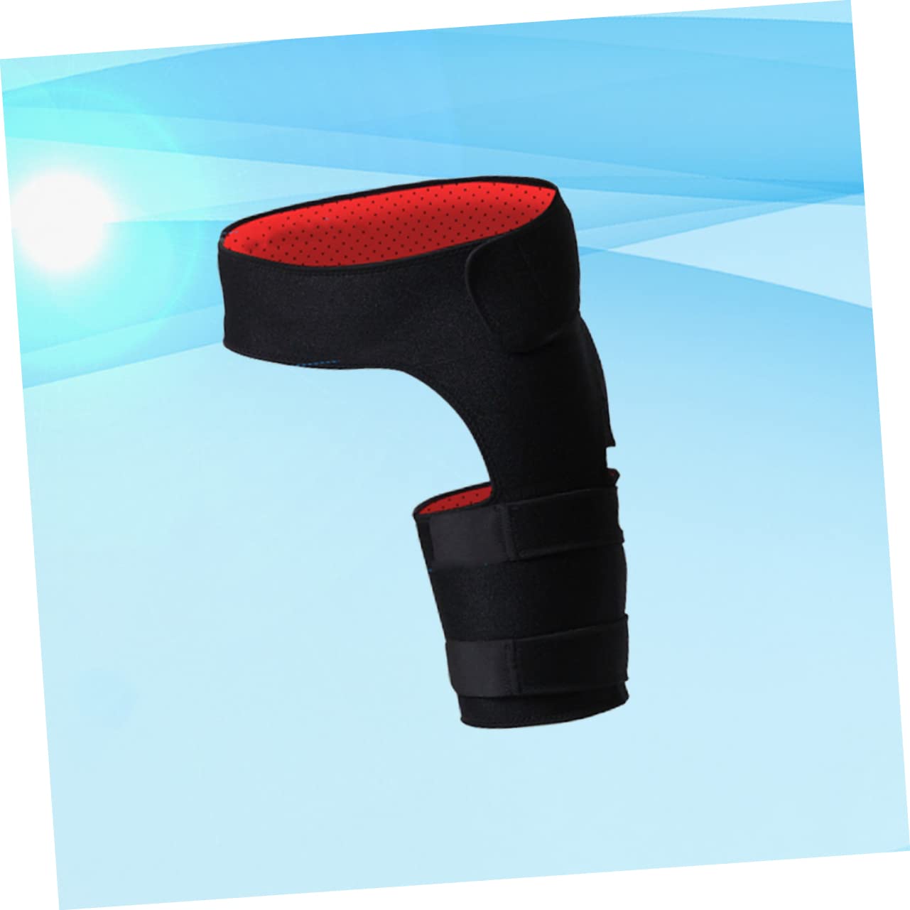 FOMIYES Hip Brace Groin Support Compression Brace for Leg Hip Elastic Anti-Chafing Thigh Hip Brace Thigh Sleeve for Fitness Black