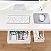 YOOUSOO 2 Pack Under Desk Drawer Storage, Under Desk Organizer, Hidden Self-Adhesive Desks Drawers Slide-out, Stick on Desks Drawer White, Under Mount Drawers for Office/Classroom/Home