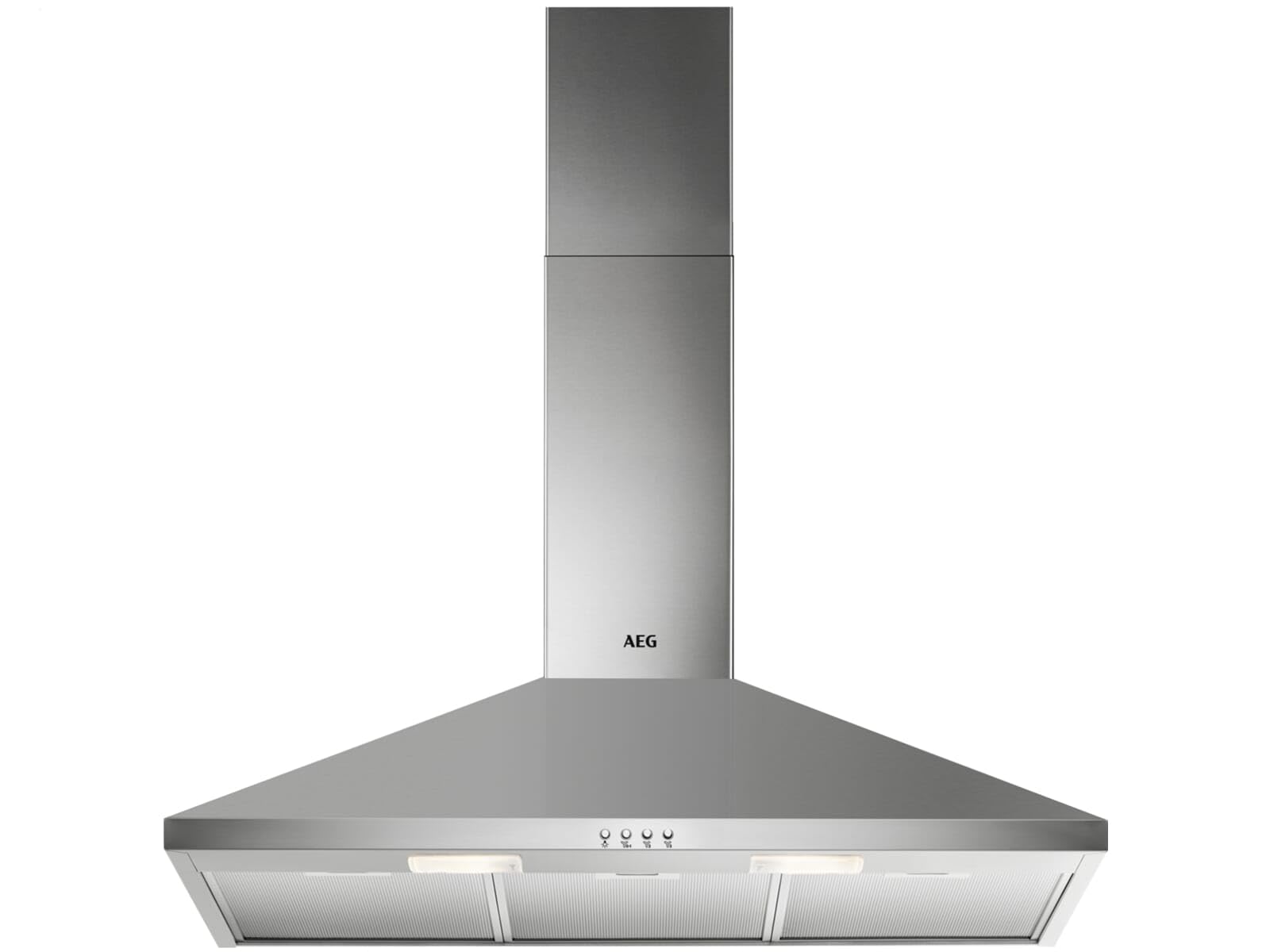 AEG DKB2930M okap kuchenny kominkowy/powietrze wylotowe lub obiegowe / 90 cm/stal nierdzewna/maks. 225 m³/h/min. 57 – maks. 70 dB (A) / D/przyciski krótkiego skoku