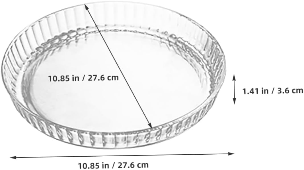 Ciieeo 10-Inch Round Heat-Resistant Glass Pizza Pan Baking Dish for Oven and Microwave Versatile Kitchen Bakeware for Home Cooking