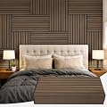 PIWA Wood Slat Acoustic Wall Panels, 10 Packs 23.6" x 11.8" Dark Walnut Soundproof Panel for Interior Wall Decor Noise Absorbing-3D Textured Wooden Panel Sound-Absorbing for Home, Office, Studio