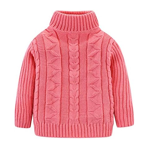 Mud Kingdom Niñas Jersey Cuello Alto Rosa 6 Años Pullover Cover