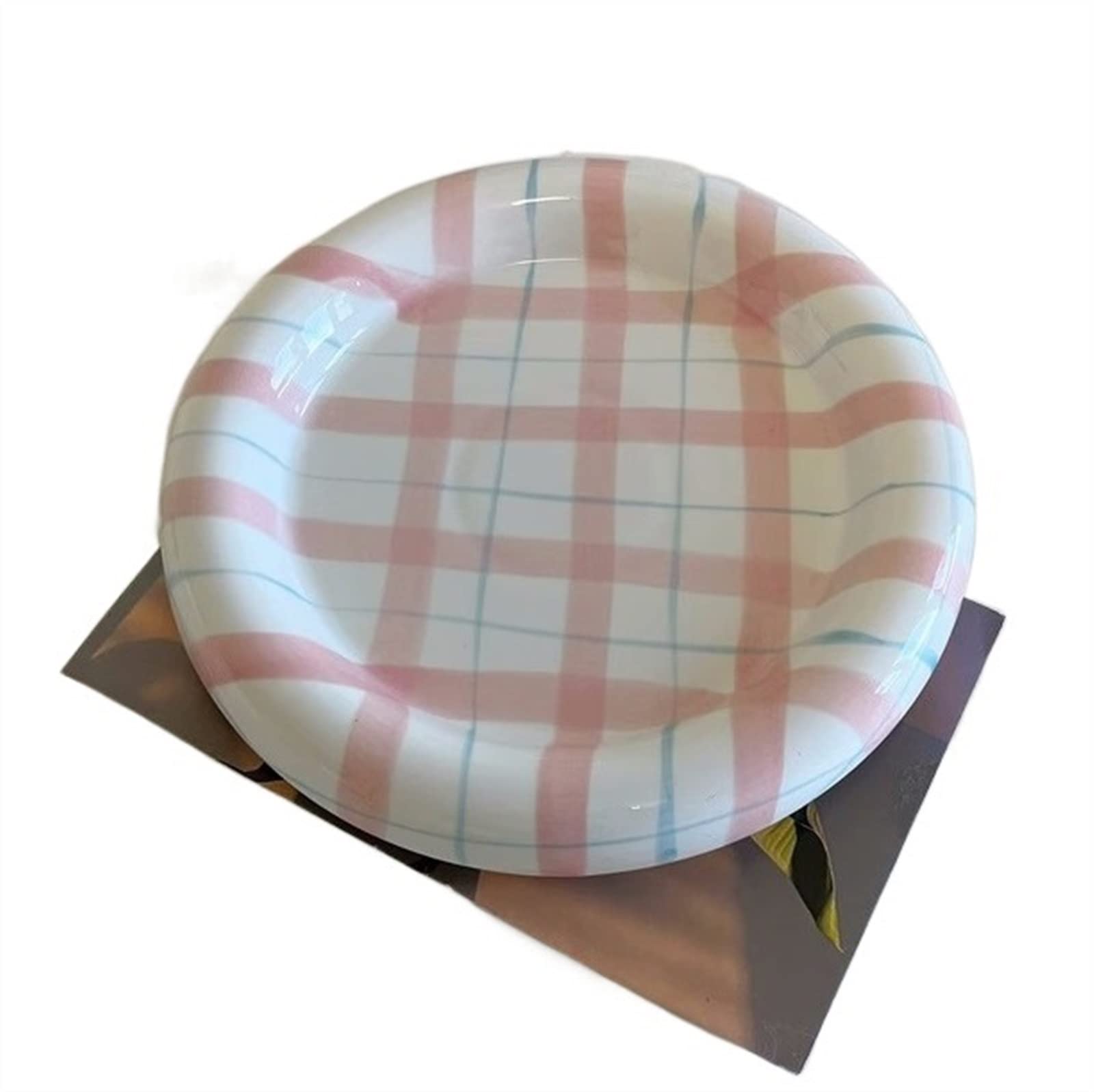 Amazon.co.jp: 食器・皿・プレート キュートプレート チェック柄