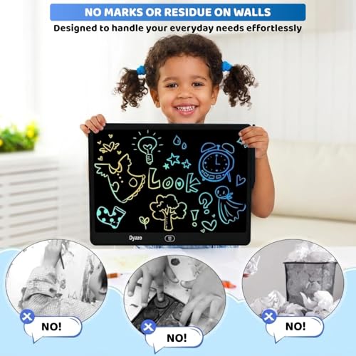 Image of LCD Re-Writing Tablet with Stylus Pen | Digital Graphic Slate for Drawing, Handwriting & Notes | Eye Safe Screen with One Touch Erase | Portable Notepad for Kids, Students and Adults (Multicolor)