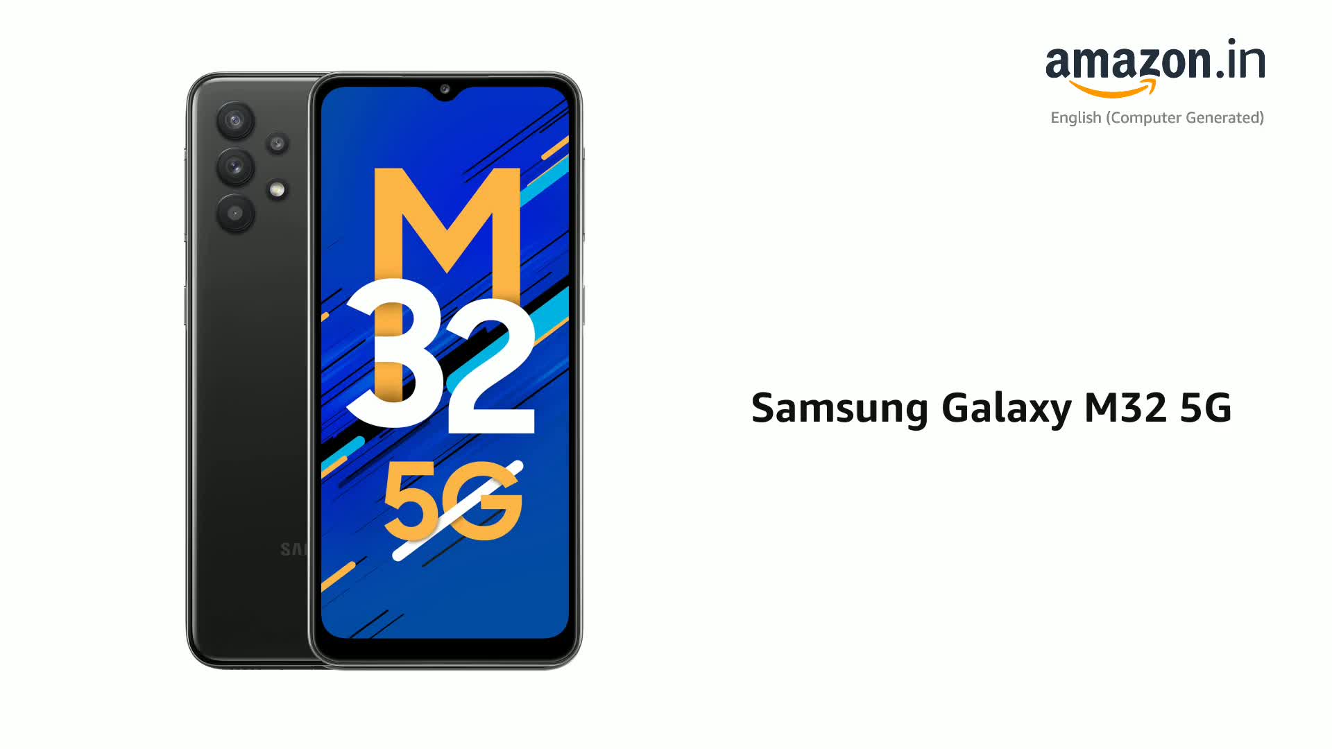 Galaxy M32 5G(SM-M236Q/DS) トリプルスロット ケース付 Samsung Galaxy M32 5G (Slate Black, 6GB RAM, 128GB Storage