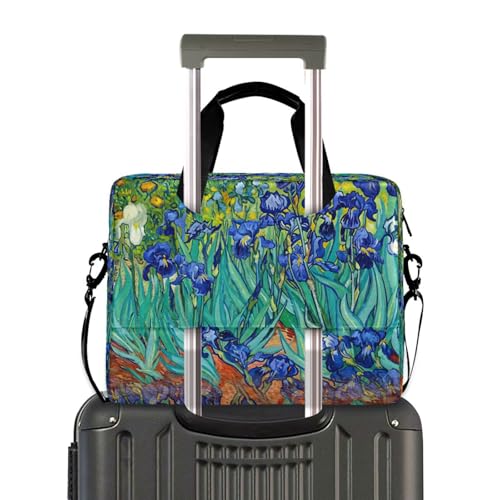Bolso para laptop senya con diseño acuarela blanco y amarillo miniatura 4