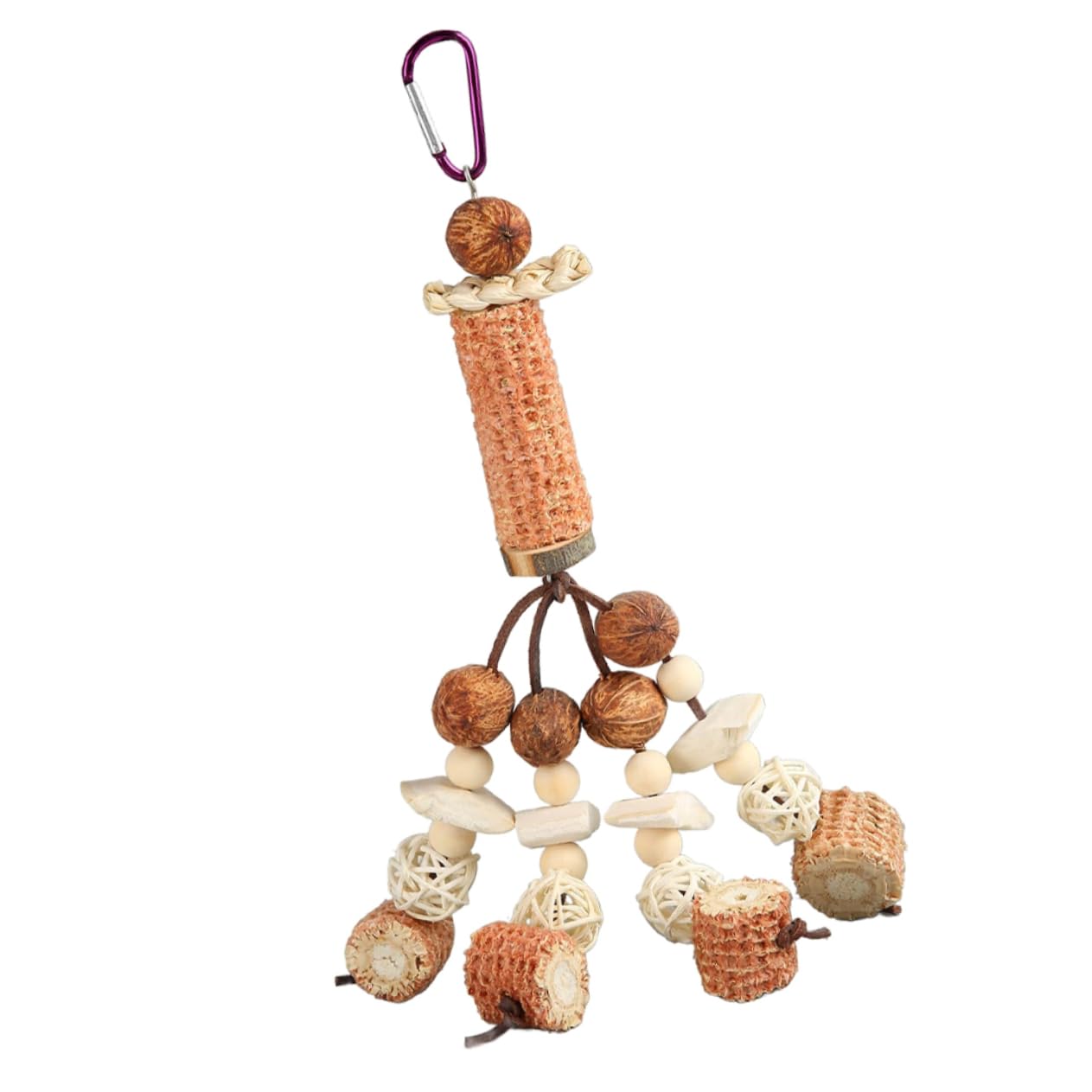 BESPORTBLE 4pièces Jouet à Mâcher Suspendu De Seiche pour Perroquets Et Perruches Accessoire Ludique pour Cage à Oiseaux pour Enrichissement Divertissement des Oiseaux