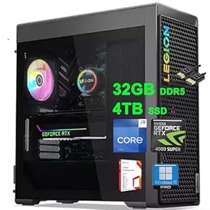Lenovo Legion Tower 7i Gaming Desktop | Intel 24-core i9-14900KF | 32GB DDR5 4TB SSD | GeForce RTX 4080 Super 16GB | USB-C 360mm Liquid Cooler RGB Light Fan Office2021Pro Win11Pro w/DLCA Accessory