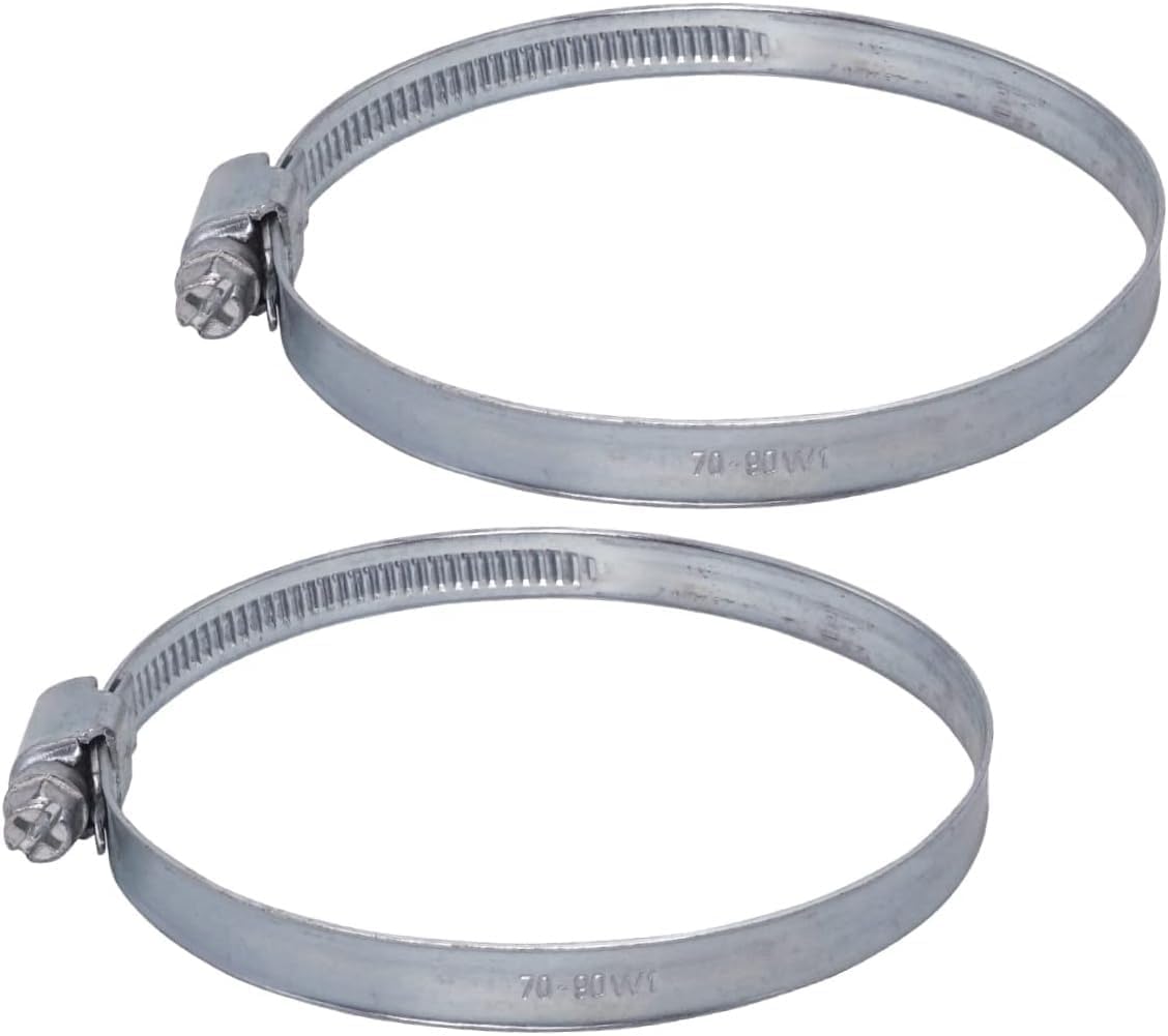 (Pack of 4) Adjustable Hose Clamps 0.78" x 1.25" (20-32 mm), Galvanized Steel Hose Clamps, Pipe Clamps, Adjustable Diameter Hose Clips