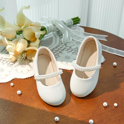 Image of PHIRAMIN Tollder Girl Dress Shoes - Little Girl Ballet Flats for Wedding Party