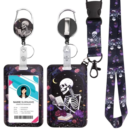 Ausweishülle mit Band Id Badge Holder Breakaway Lanyard für Einziehbare Badge Reel Abnehmbare Namensschild Clips Hals Lanyard Strap Lehrer Büro Geschenke (Krankenschwester)