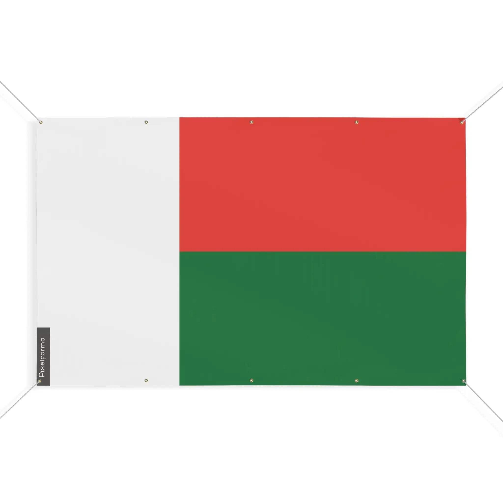 Drapeau Madagascar 190x285 cm avec 10 oeillets pour grands mâts