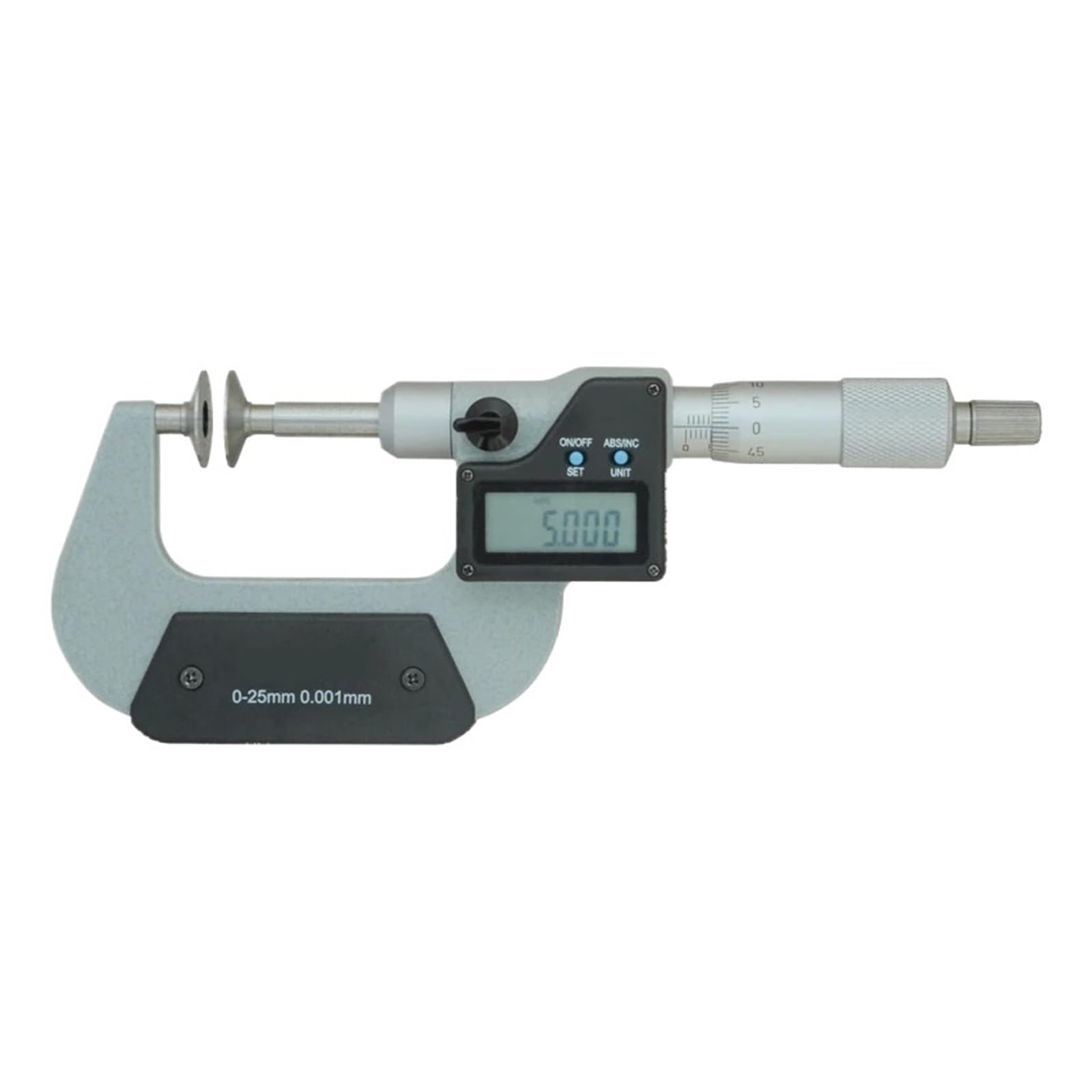 FQJYXWEWL Outside Disk Micrometers Digital Display Pan Head Gear 0-25mm 25-50mm 0.001mm323-250 323-350-30(25-50mm 0.001mm)