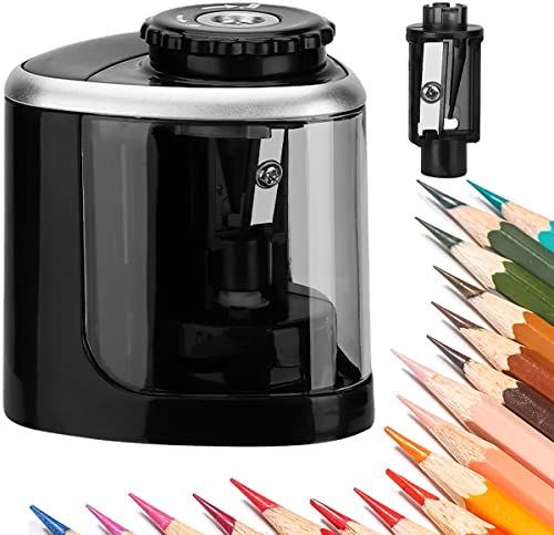 Listado de Sacapuntas los más recomendados. 47 Sacapuntas Eléctrico,Sacapuntas Rápido para Estudiantes,Sacapuntas Eléctrico para Lápices de 6 a 12 mm,Personal Electric Pencil Sharpener para Escuela,Oficina,Hogar,Pintura al...
