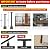 Muzata Cable Railing Post Fascia Side Mount Square Weldless Flat top 36"x2"x2" Stainless Steel Black Powder Coated Pre-Drilled Posts Wood Level Deck Balustrade Invisible PF02 BH4S, PT1 PT2 PT5