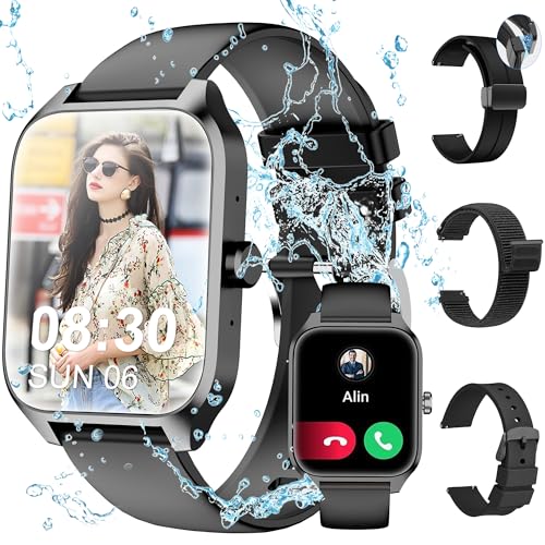Smartwatch Damen Herren,Fitnessuhr Tracker mit Telefonfunktion 1.83" Touchscreen,Uhren Fitness Tracker IP67 Wasserdicht/Blutsauerstoff/Pulsmesser/Sportuhr Aktivitätstracker für Android/iOS
