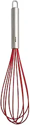 Batedor Manual Fio Silicone Brinox Vermelho 30cm