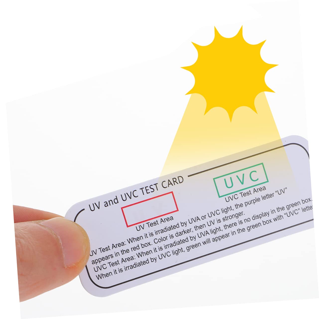 Alipis 5 Set Scheda Uv Test Leggero Striscia Reattiva Uva Schede Di Prova Uvc-uva Scheda Indicatrice Scheda Di Rilevamento Uv Schede Indicatrici Uvc-uva Indicatore Led Carta 5 Pezzi*5