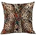 CANSEGO Fundas de almohada con estampado de leopardo, diseño de león de tigre, abstracto, animal africano, leopardo, vida silvestre retro, cojín de algodón y lino, decoración del hogar, sofá