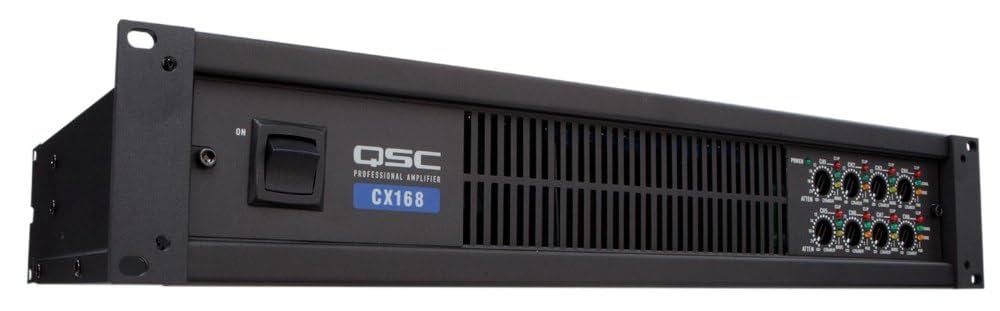 QSC CX168 パワーアンプ 130ワット 8チャンネル 4オーム 3ピン QSC CX168 Power Amplifier 130 Watts 8 channel at 4 Ohms 3