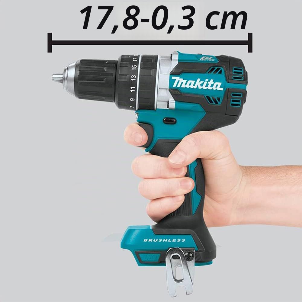 Makita DHP484Z Akku Schlagbohrschrauber 18 V, Solo, Lithium Ionen, Blau, Schwarz
