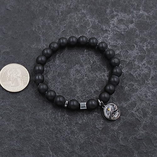 Pulsera de piedras naturales Uloveido 8MM con dijes miniatura 3