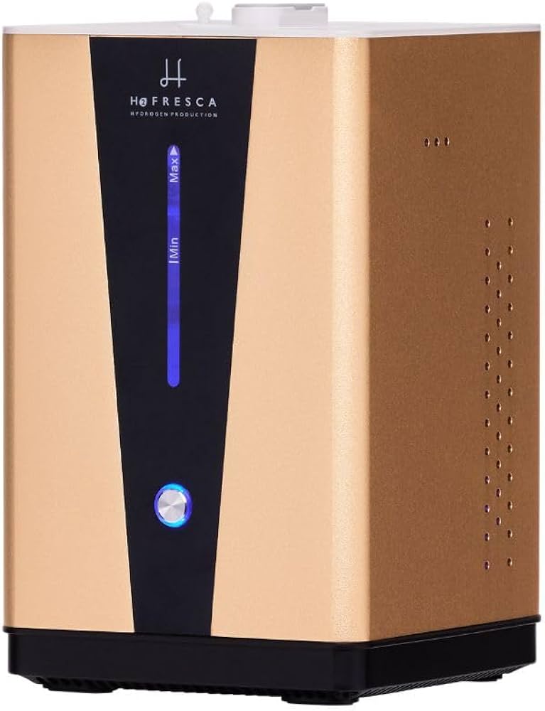 新品未使用: H8 FRESCA 水素生成　ゴールド 水素水　カバン付 Amazon | 水素吸入器 高濃度水素生成吸入器 毎分約150ml H2F150
