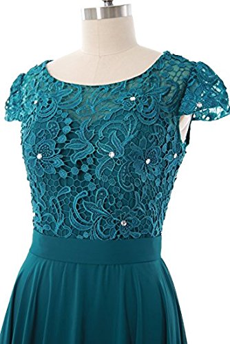 Beonddress Elegante chiffon applicatie ronde kraag lange avondjurken feestjurken dansjurken - Image 4
