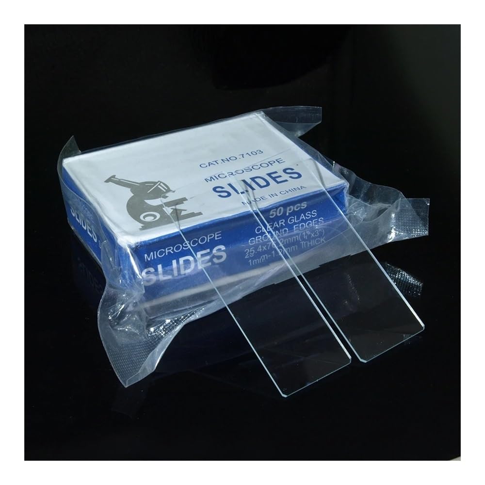 Microscopio 50 pz 1mm di Spessore Cavità di Vetro Vetrini Coprioggetto Singolo Concavo Vetrini for Microscopio In Vetro Riutilizzabile Laboratorio Campione Vuoto di Vetro di Copertura