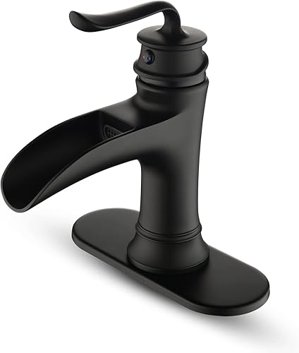 Grifo de baño cascada negro mate