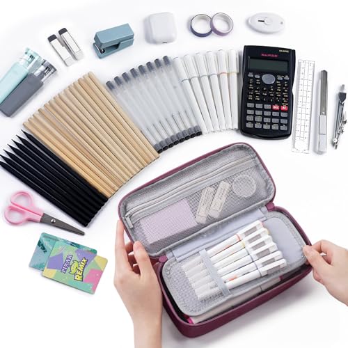 WEMATE Large Pencil Case,Pencil Case for Women & Men, Pencil Pouch - Image 2