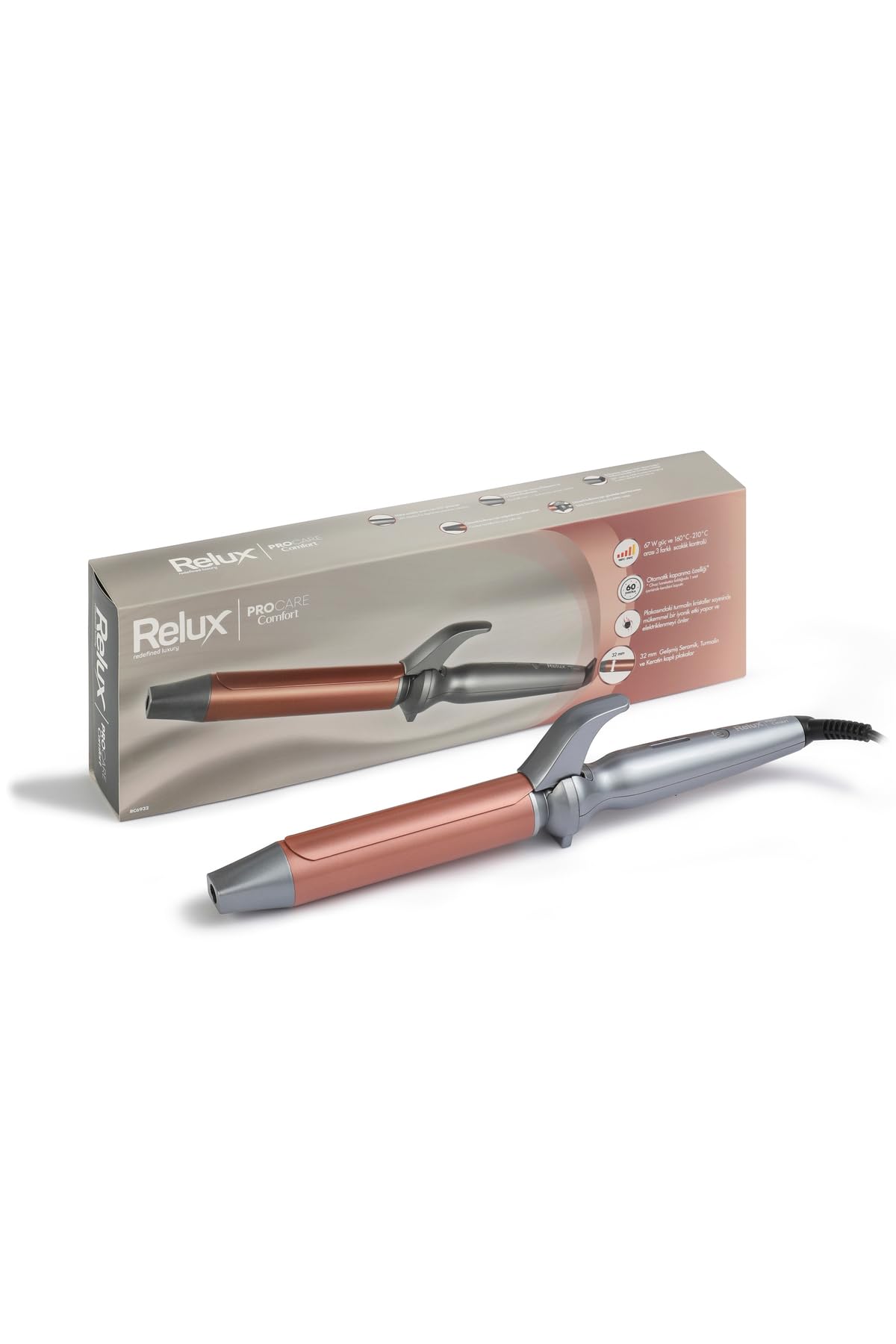 Relux RC6932 ProCare Comfort 32 mm 210°C İyonik Keratin Korumalı Saç Maşası
