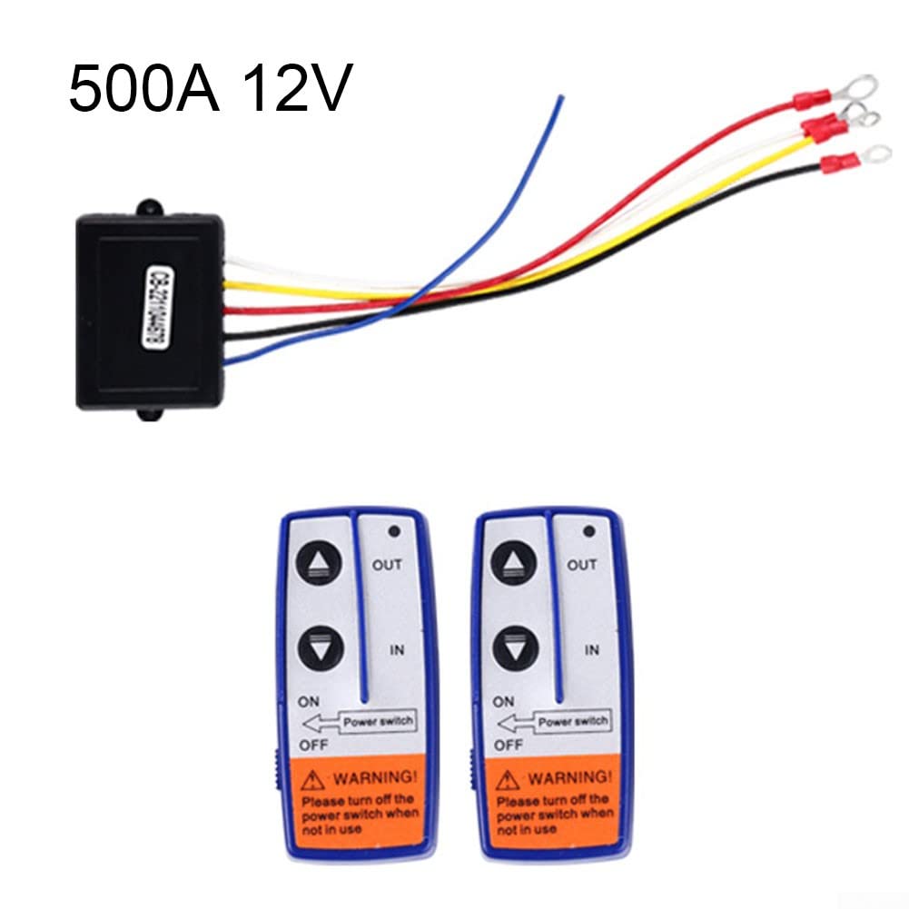 12 V 500 A Schütz Seilwinde Steuerung Magnetventil Dual Wireless Fernbedienung Set