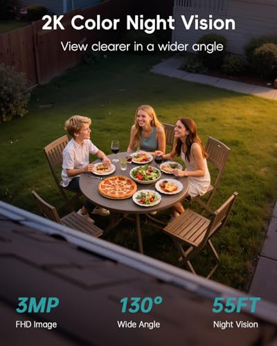Image of ZUMIMALL 2K Solar Security Cameras Wireless Outdoor